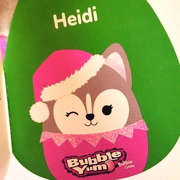HEIDI 🐺 Pink Bubble Yum Husky Original Squishmallow by Kelly Toy ☆》NWT《☆ - Picture 3 of 8